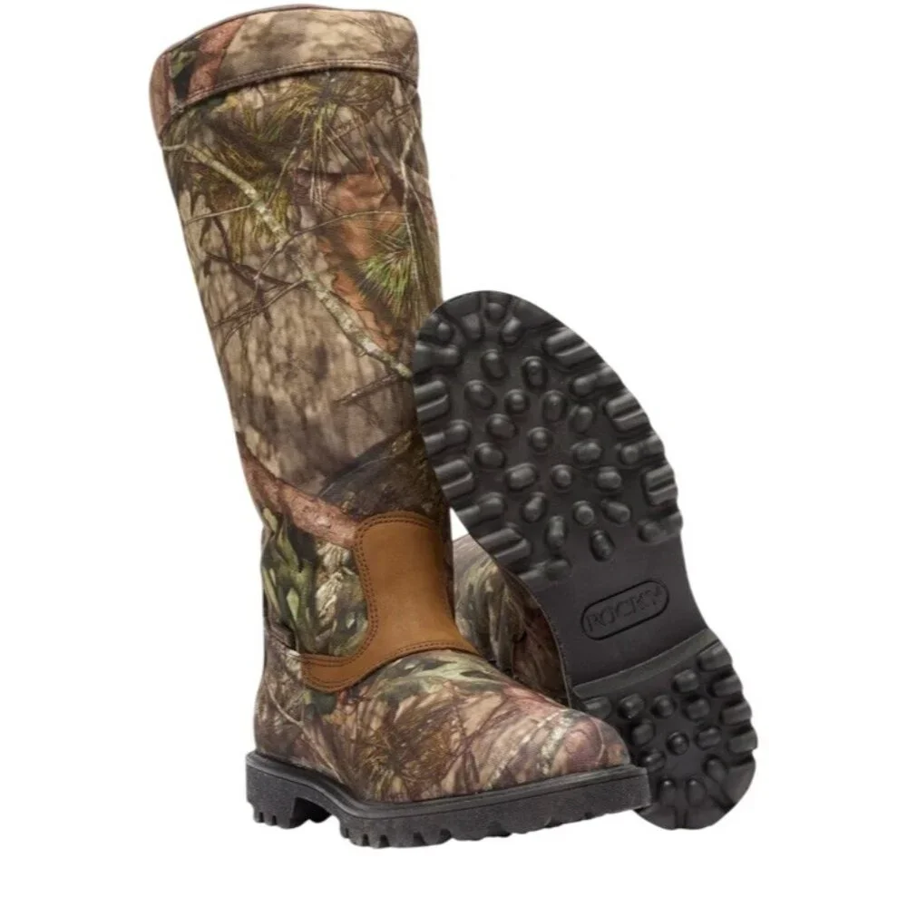 ROCKY LOW COUNTRY 16" WATERPROOF SIDE-ZIP SNAKE BOOTS RKS0232 Men’s Size 11W - Picture 1 of 16